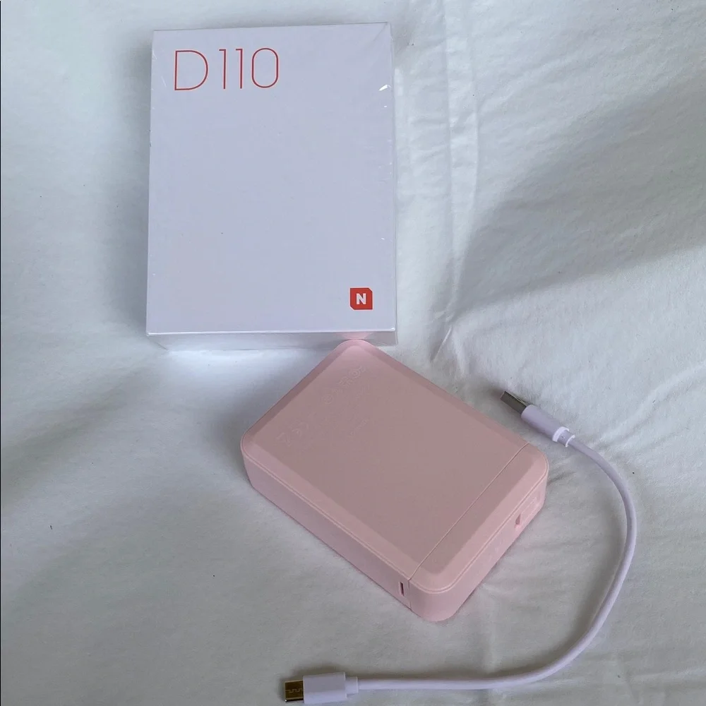New in Box Label Maker Machine Jadens Niimbot Portable Bluetooth with Tape -Pink